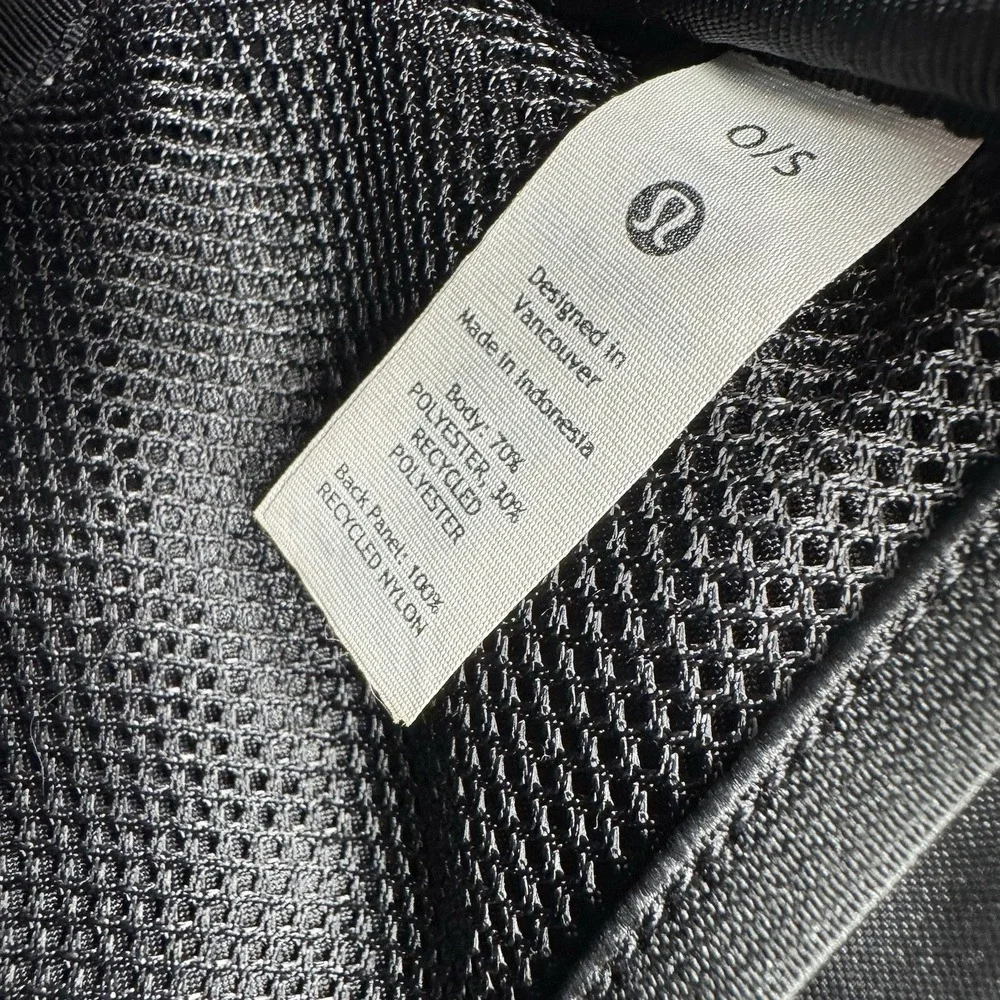 Lululemon Everywhere Fleece Belt Bag Black Sherpa Gold Hardware Adjustable Strap